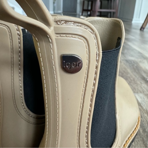 Igor Wellington Tan Combat Rain Boots - Picture 6 of 12